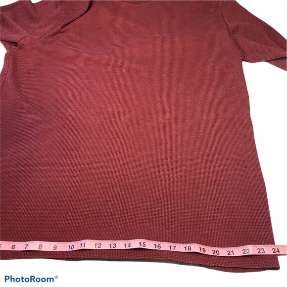 Bleu Ice Mens Sz XXL Shirt Waffle Knit Long Sleeve Crewneck Red New Without Tags - Picture 9 of 11